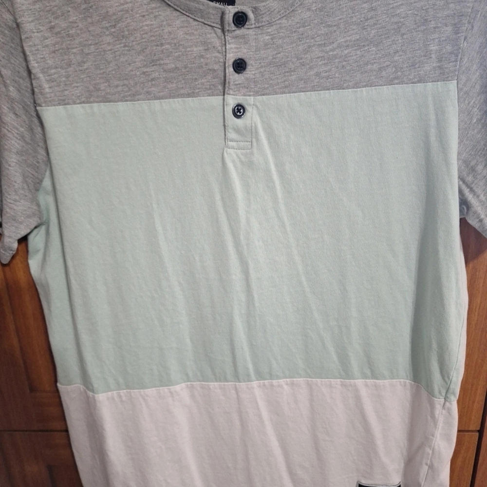 Men's Colorblock Short Sleeve Lightweight Shirt - Gray, Mint, White